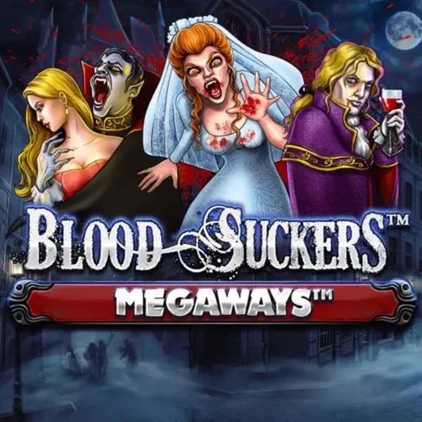 Slots logo of Blood Suckers Megaways from Red Tiger Gaming at Rosy Bingo