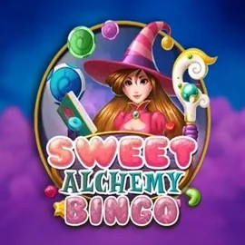 Sweet Alchemy Bingo logo by Play'n GO at Rosy Bingo