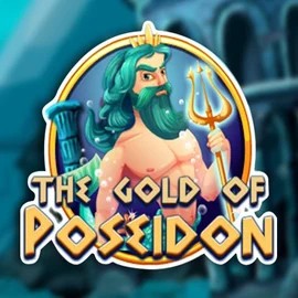 The Gold of Poseidon slot logo by Red Rake Gaming at Rosy Bingo